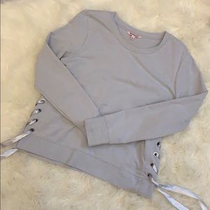 Ribbon Side Tie Sweatshirt